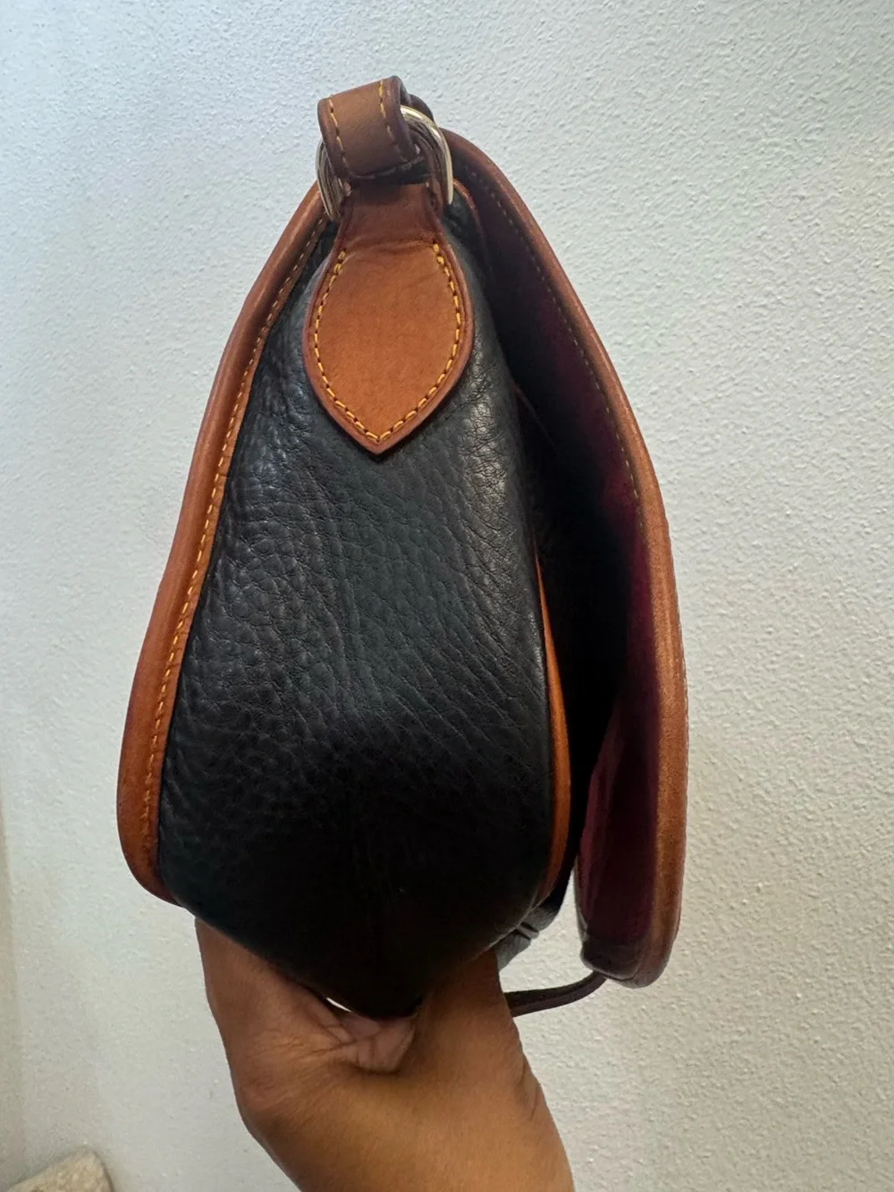 Navy Dooney & Bourke AWL Crossbody Saddle Bag